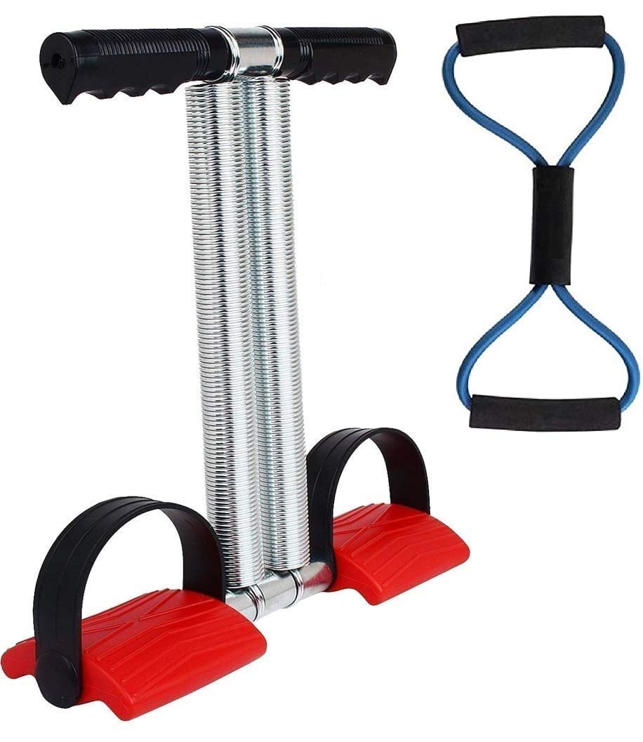 EMERET® 5 in 1 Ab Tummy Trimmer with Chest Expander Combo Resistance 8 Type Muscle Workout Pulling Exerciser Fitness Tube for Men and Women - Multi Color (B0894186WS) Amazon Price History, Amazon Price Tracker