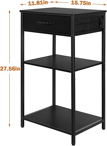 Miniatura 5 de Soporte de impresora para oficina en casa, soporte de impresora pequeño de 3 niveles con cajón de almacenamiento, estante de escritorio