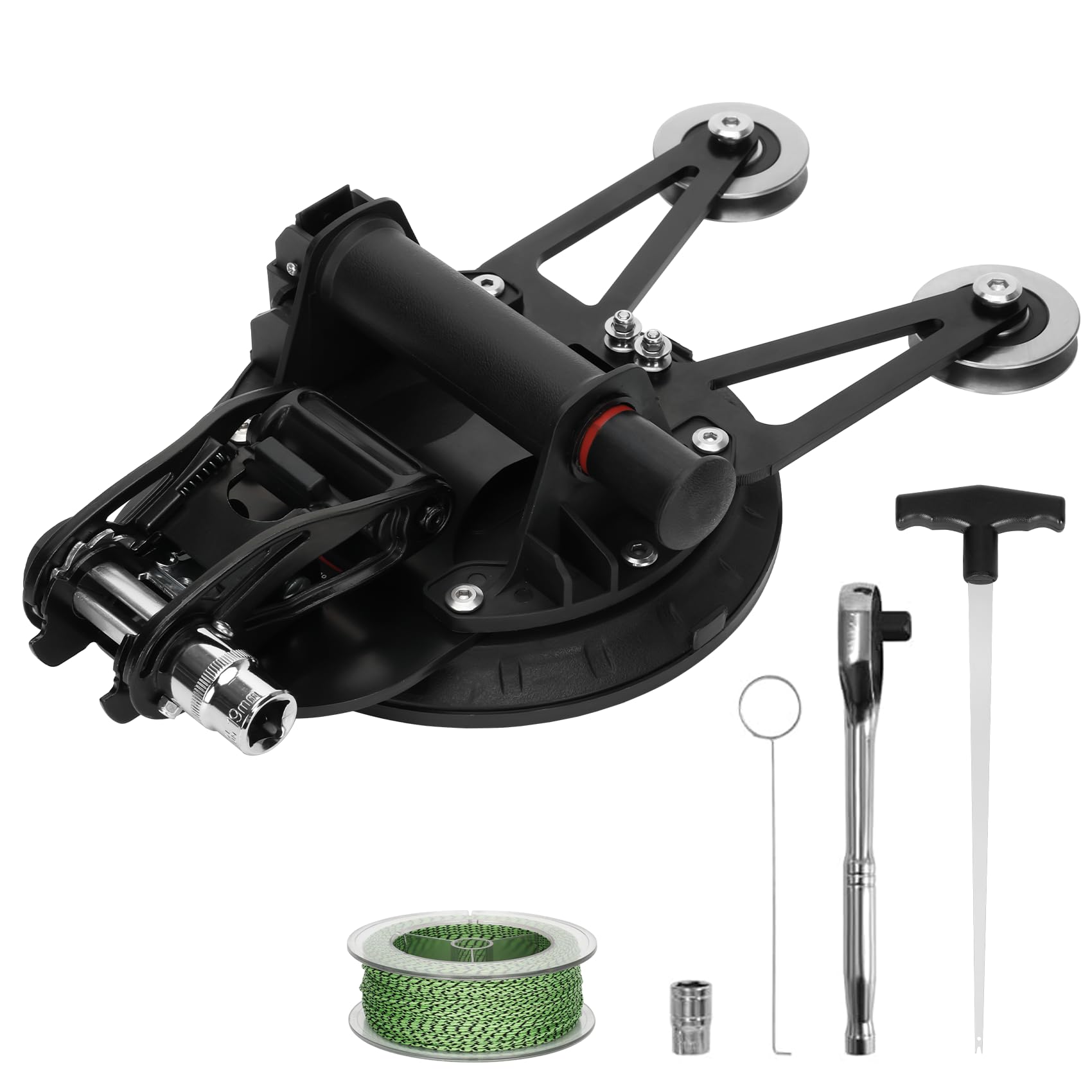 Photo 1 of ***MISSING PARTS*** Mokemok Auto Windshield Glass Removal Tool Kit with 200mm Heavy-Duty Suction Cup, Self-Locking System, Reinforced Cutting Wire, Windshield Cut-Out Tool & Accessories for Fast, Safe Glass Removal