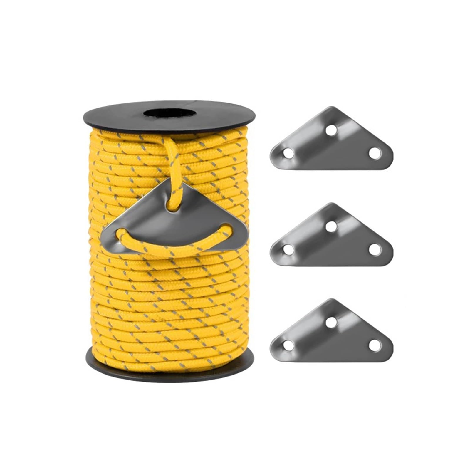 Guy Ropes 30M 4.0mm 7 Strand Tent Guyline Rope With Tensioner Camping Lanyard