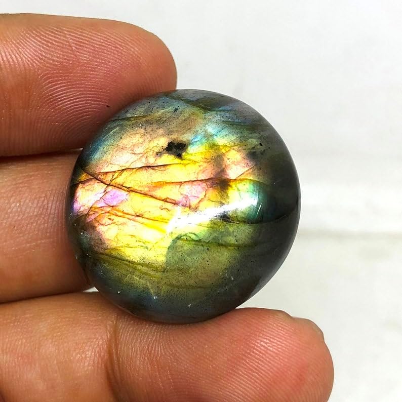 Labradorite cabochon bricolage fabrication bijoux collier DIY - 4