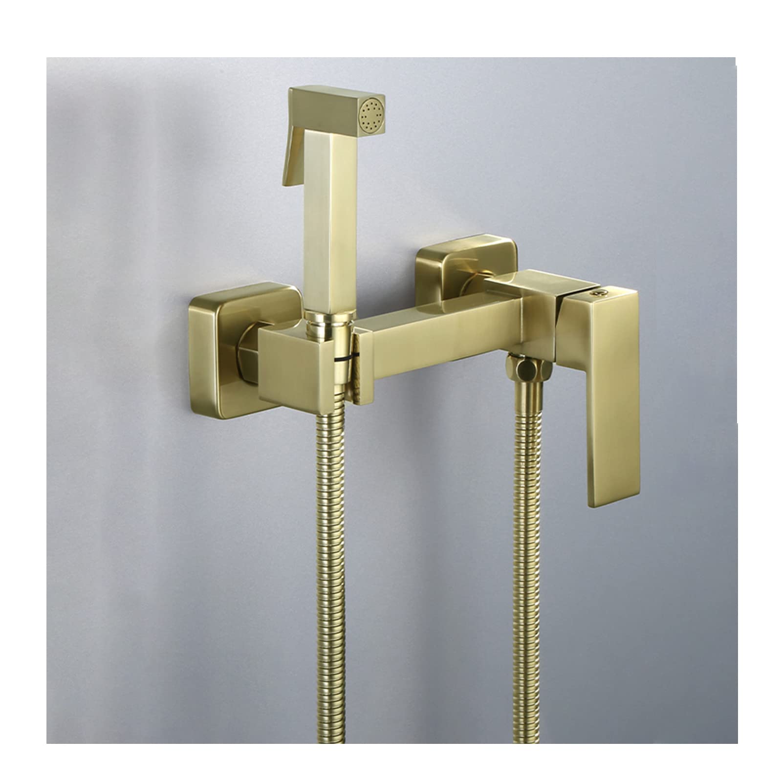 Kit de rociador de mano de oro cepillado con flujo regulable de agua