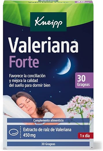 Kneipp Valeriana Forte, Solución para Conciliar el Sueño, Ayuda a Dormir en Caso de Estrés Ocasional, 30 Grageas
