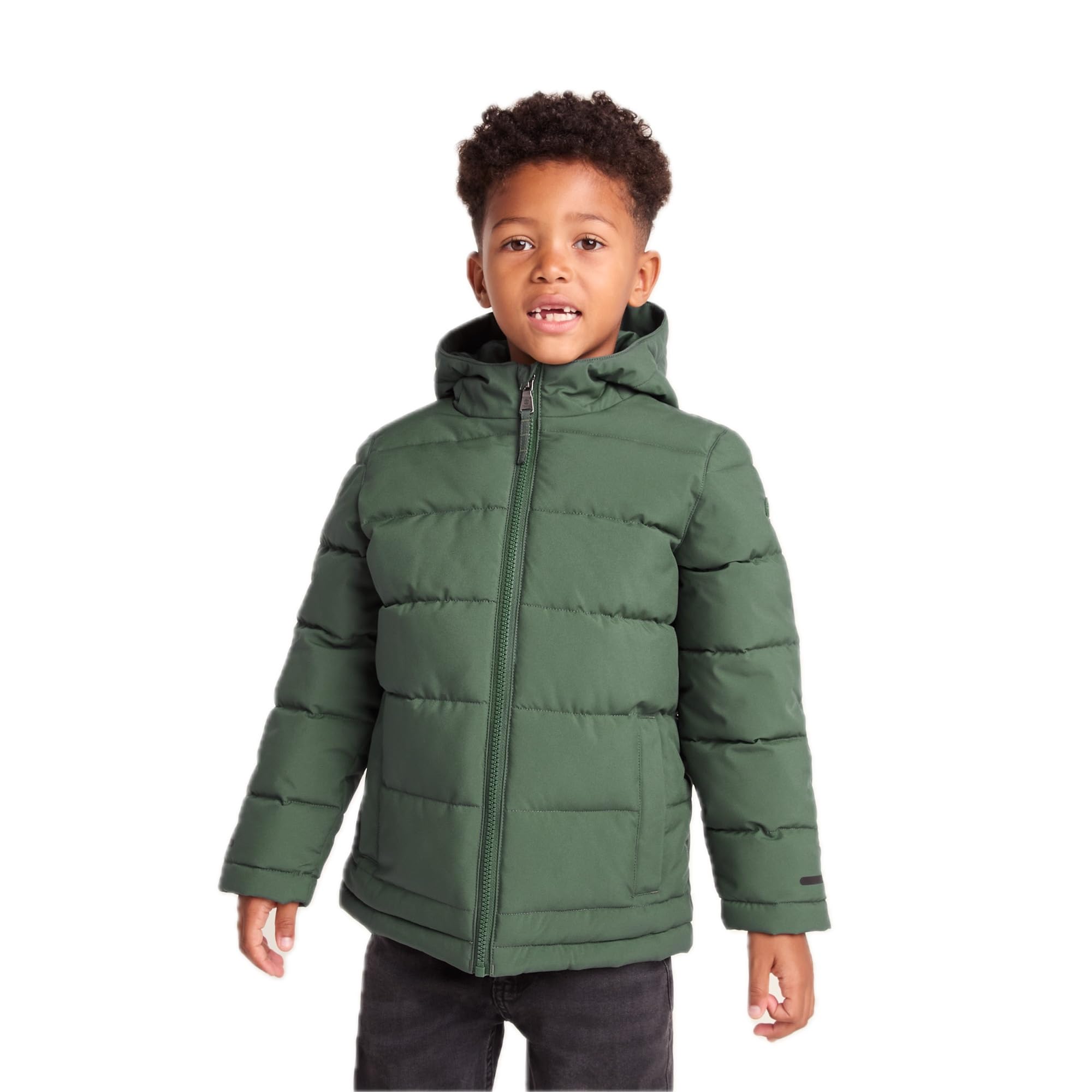 TOG24 Harecroft Boys Winter Coat, Heavy, Quilted, Puffer with Adjustable Hood and Insulated Filling