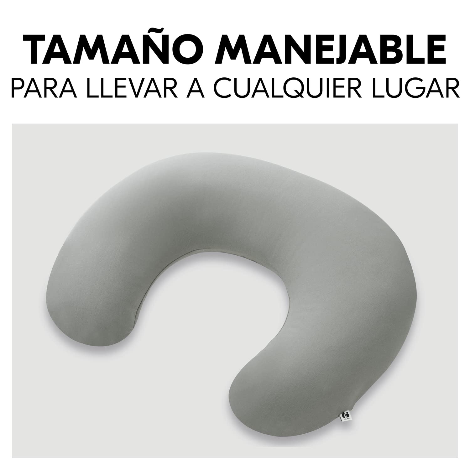 hauck Nurse N Care Cojin Lactancia Bebe, Almohada Emabarazada con Relleno de Microperlas, Cojin Mimos de Algodón, Incl. Bolsa de Transporte, Lavable