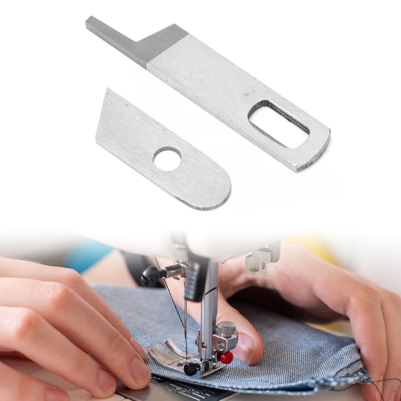 Jeu De 2 Couteaux (supérieur Et Inférieur) Pour Surjeteuse Singer - Références 412585 Et 550449, Compatible Plusieurs Modèles