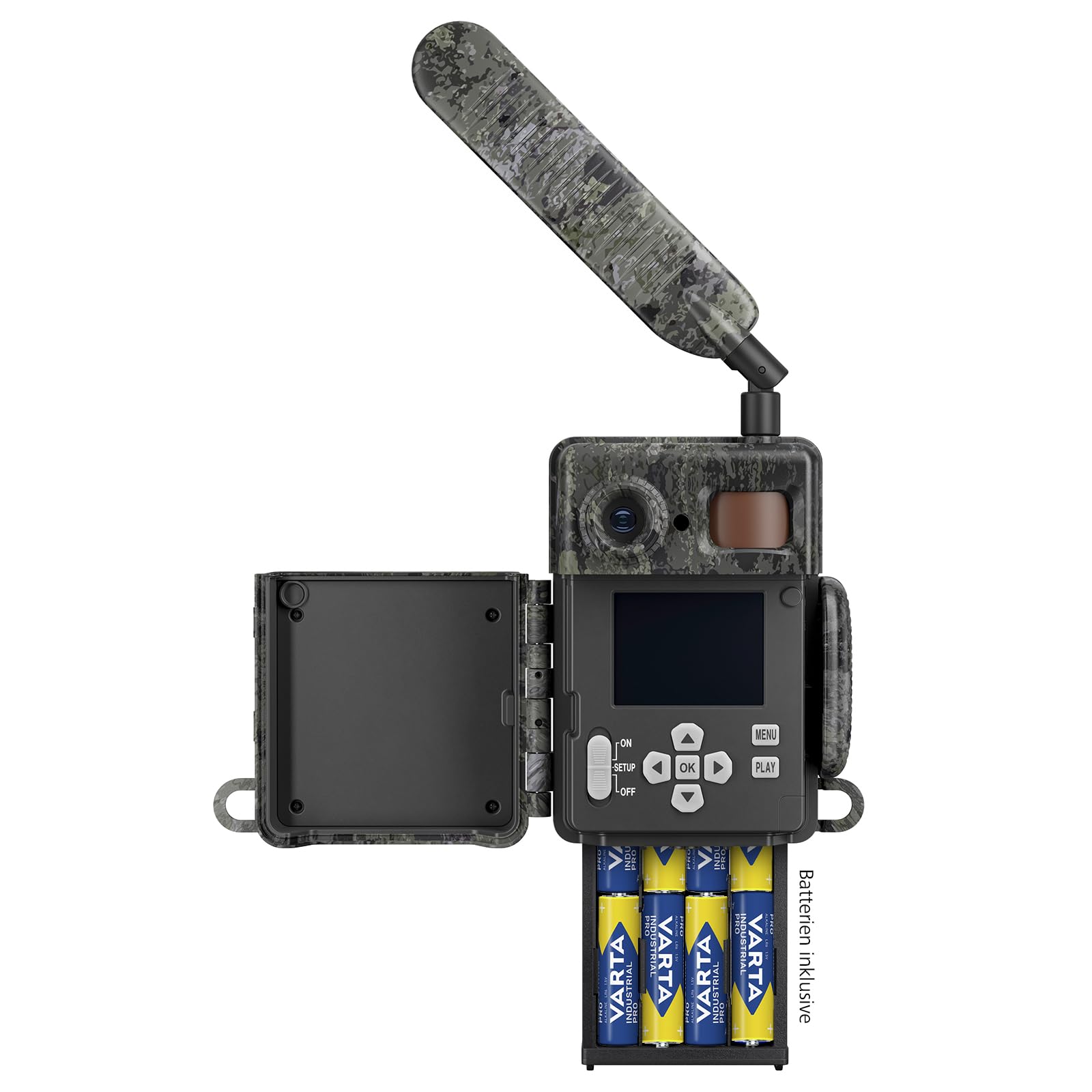 Zeiss Secacam 7 60° – 4G Profi-Wildkamera mit Handyübertragung, Bewegungsmelder, 60°-Winkel, SIM Karte, 32 GB Speicherkarte und Batterien