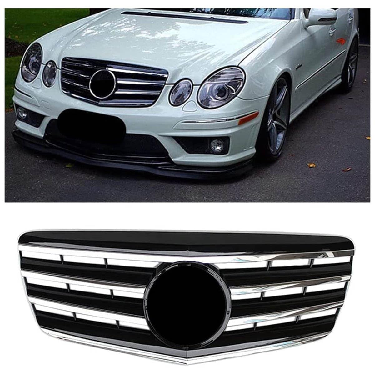 Grille de pare-chocs avant Mercedes Benz Classe E W211 2007-2009 calandre de capot