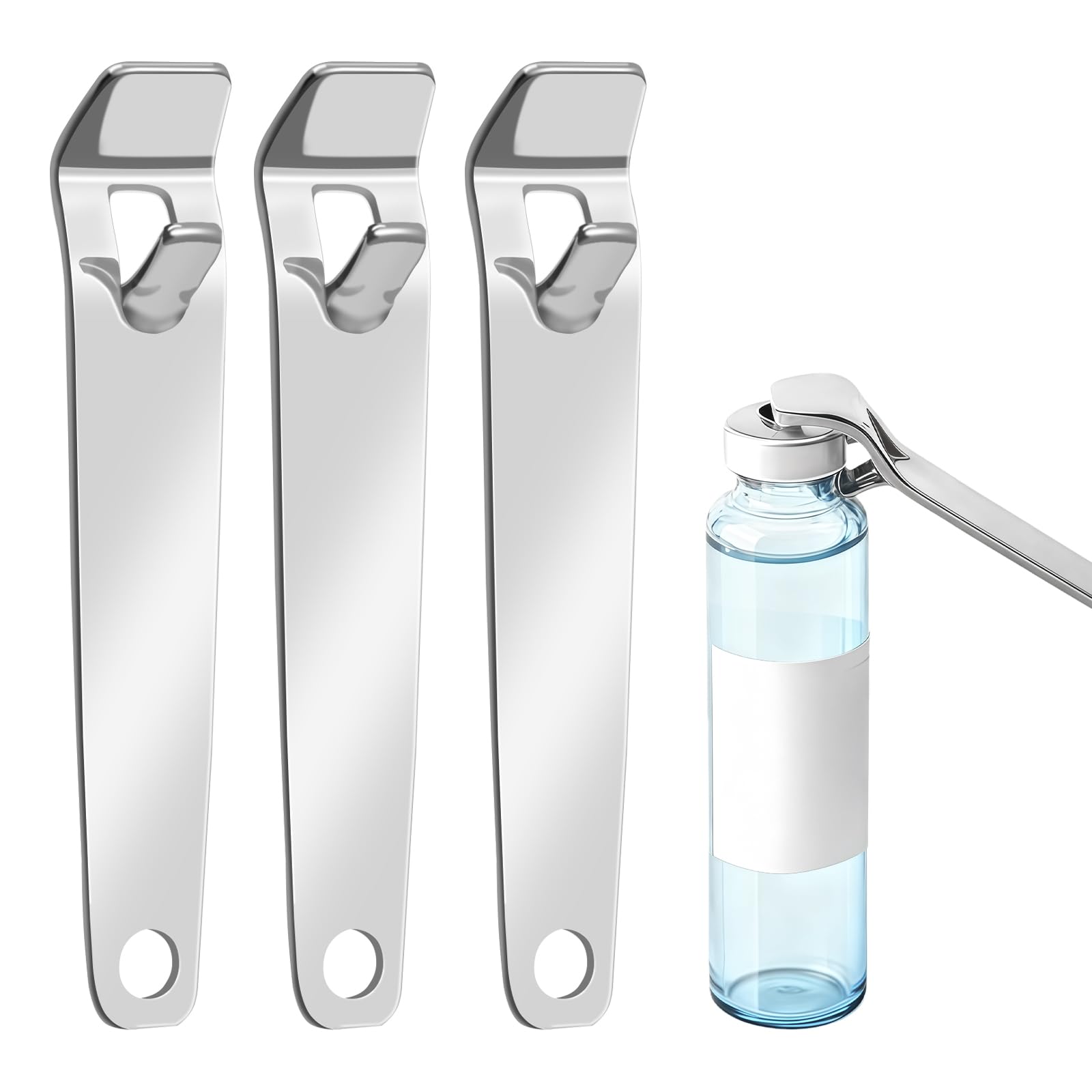 Mini Vial Opener - 3 Pack Stainless Steel -1