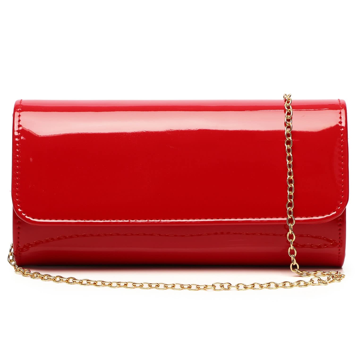 Patent Leather Envelope Clutch Womens Evening Handbag Stylish Shoulder Bag Purse for Christmas Wedding Party Prom
