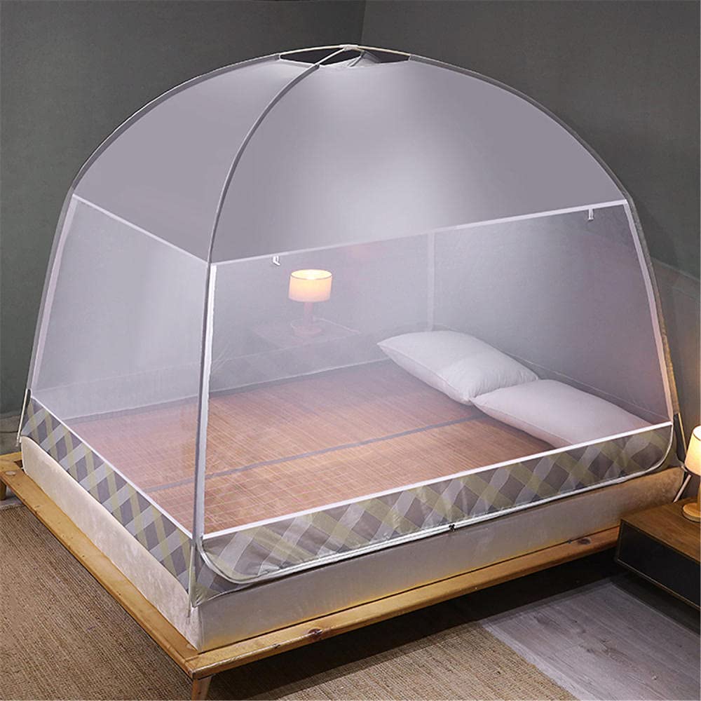 GJMSSMY Mosquito Net for Bed Portable Foldable Mosquito Nets Mosquito Mesh Net Fine mesh Mosquito Net for Bed Portable tent mosquito net-150 * 200cm_D