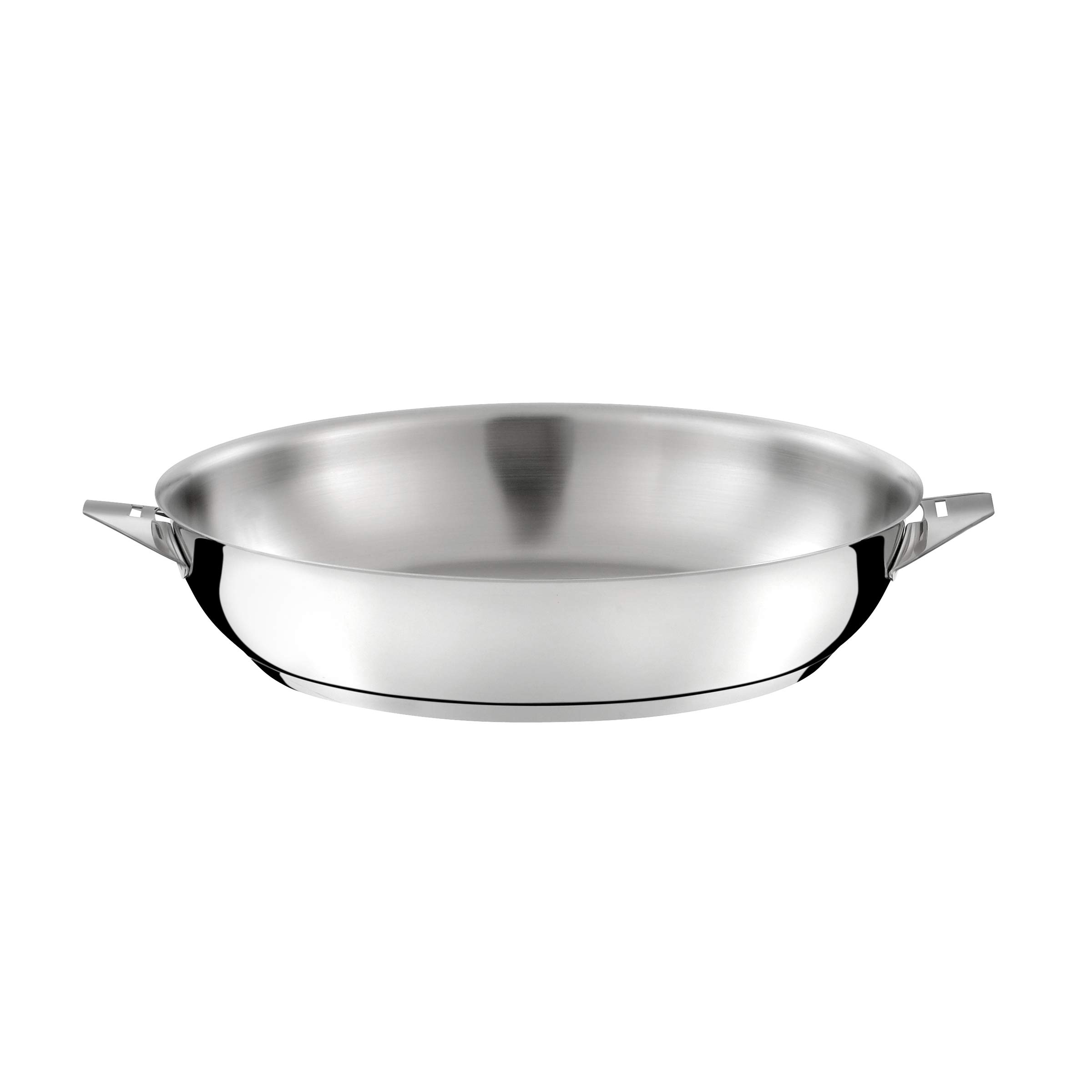 Cuisinox - Eclipse - Poêle tout inox 24 cm - Fond encapsulé - Compatible tous feux dont induction - Acier Inoxydable 18/​1 - Finition miroir