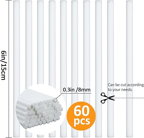 Miniatura 8 de 60 piezas de repuesto de filtro de humidificador  Mini barras de filtro humidificador difusor de aire, mechas puras de algodón de repuesto para