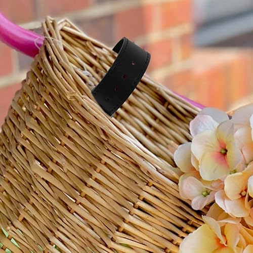 Miniatura 8 de Correas delanteras para bicicleta, 2 pares de correas de cesta de bicicleta, correas ajustables para cesta de bicicleta, correas delanteras de