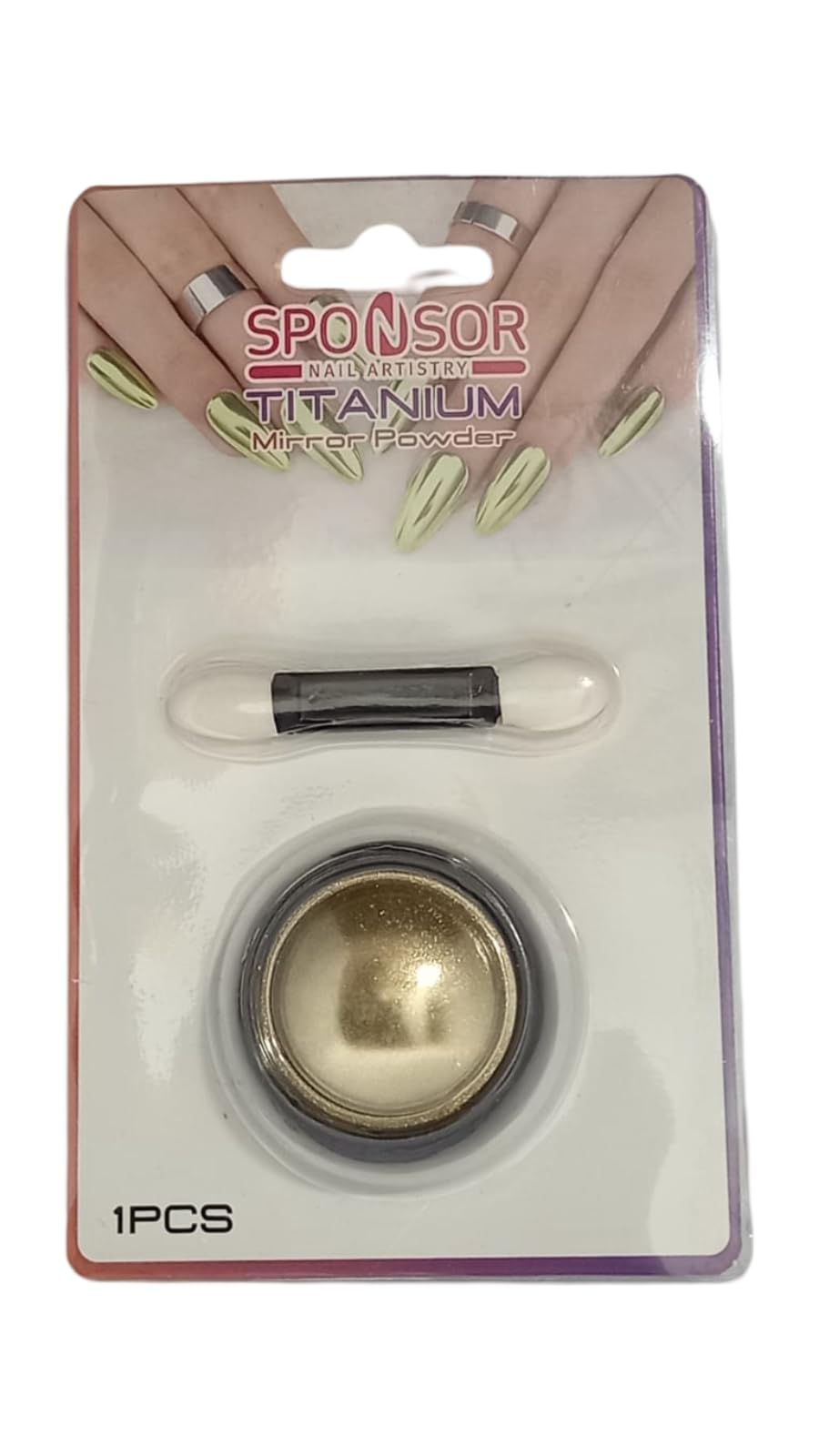 SPONSOR Titanium Chrome Mirror Powder with Brush Applicator | High-Gloss Metallic Nail Art Powder for Stunning Chrome & Mirror Finish | Long-Lasting Shine | Single (Shade: Champion Golden - 1 pc)-image-39