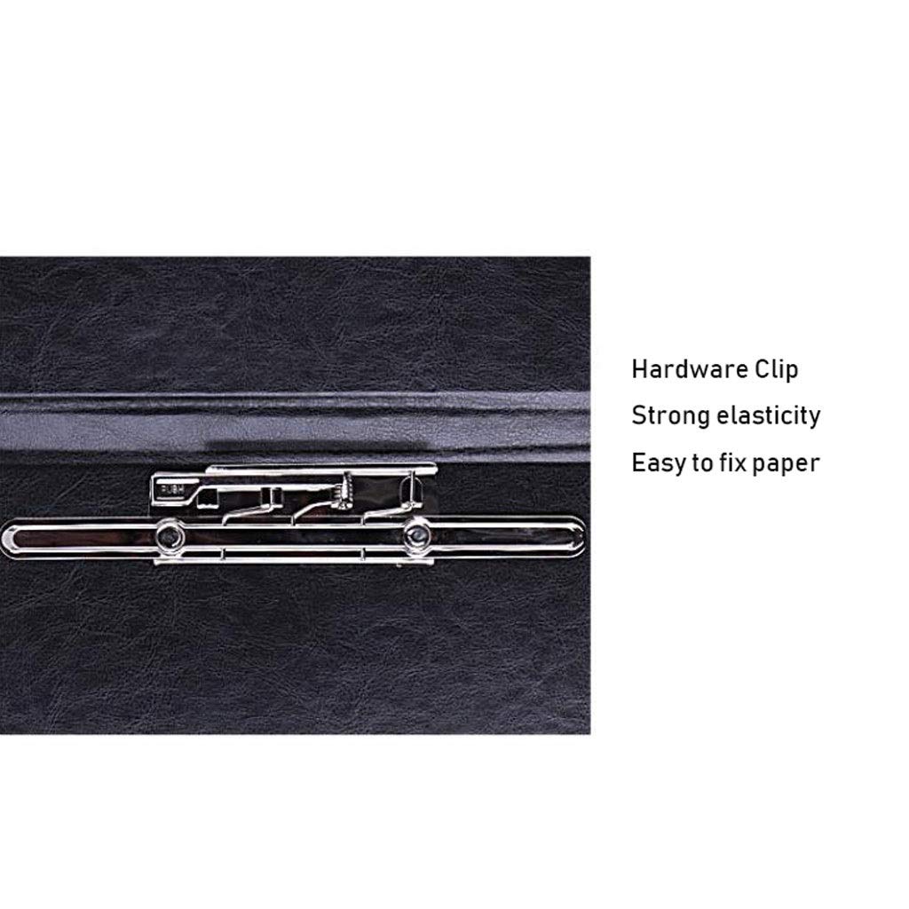 Portablocco Appunti Dimensione A4 Dimensione 9,8 x 12,5 Pollici Tavole di Clip con Slot a Penna in Pelle ad Ispessimento in Pelle Impermeabile Clip a Basso Profilo per L'Ufficio e la casa