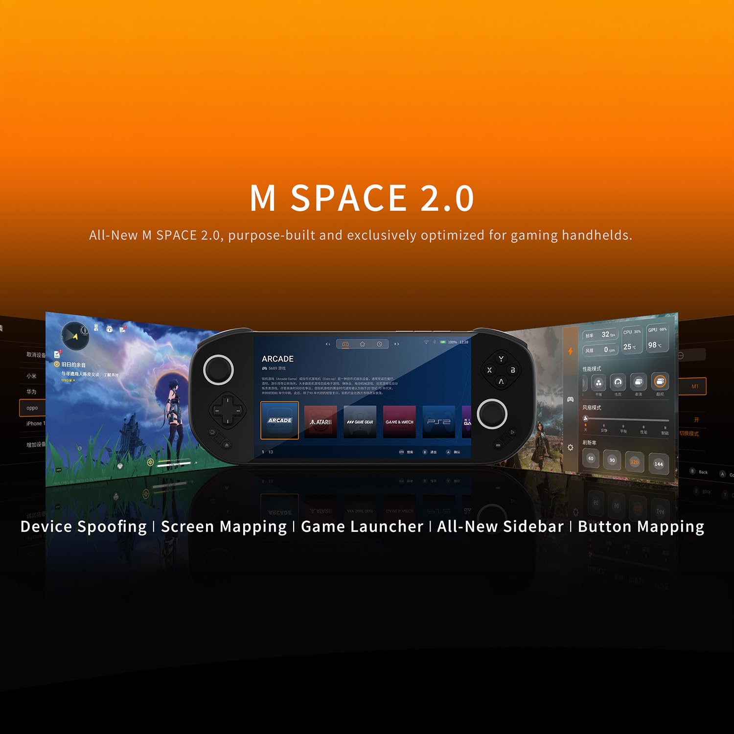 Pocket Max Console de Jeu rétro Portable Android, Écran Tactile 7" 144Hz FHD AMOLED, Snapdragon 865, 8GB RAM, 128GB UFS 3.1, Commandes modulaires magnétiques, Joysticks TMR, 8000mAh [Black]