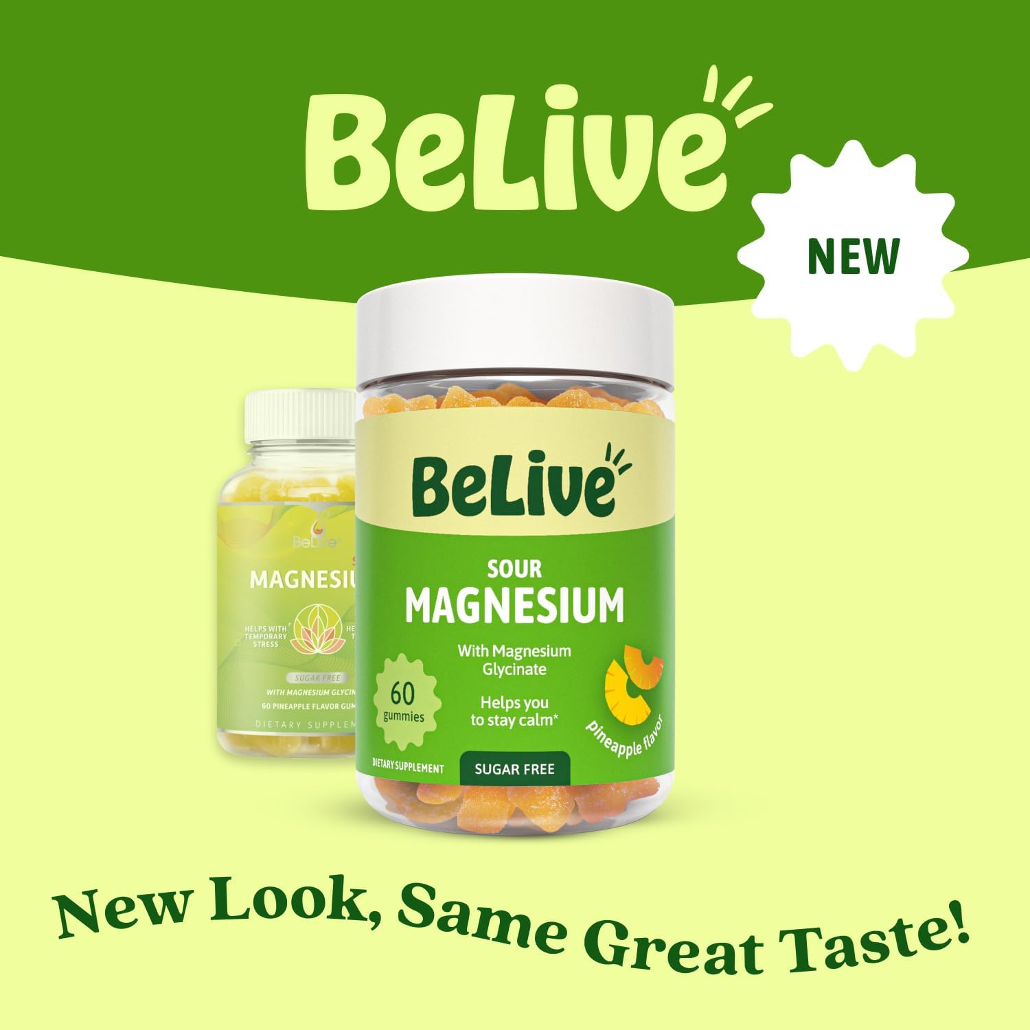 BeLive Magnesium Gummies 200mg - 60 Ct | Magnesium Glycinate Supplements for Relaxation, Stress Relief, and Sleep for Adults & Kids - Tasty and Tangy Pineapple Flavor - Image 8