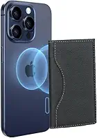 Carteira Masculina minimalista compativel com Mag-safe suporta ate 5 cartões e CNH Bloqueio RFID compativel com Iphone 11,iphone 12,iphone 13,iphone 14,iphone 15 /Pro/Max