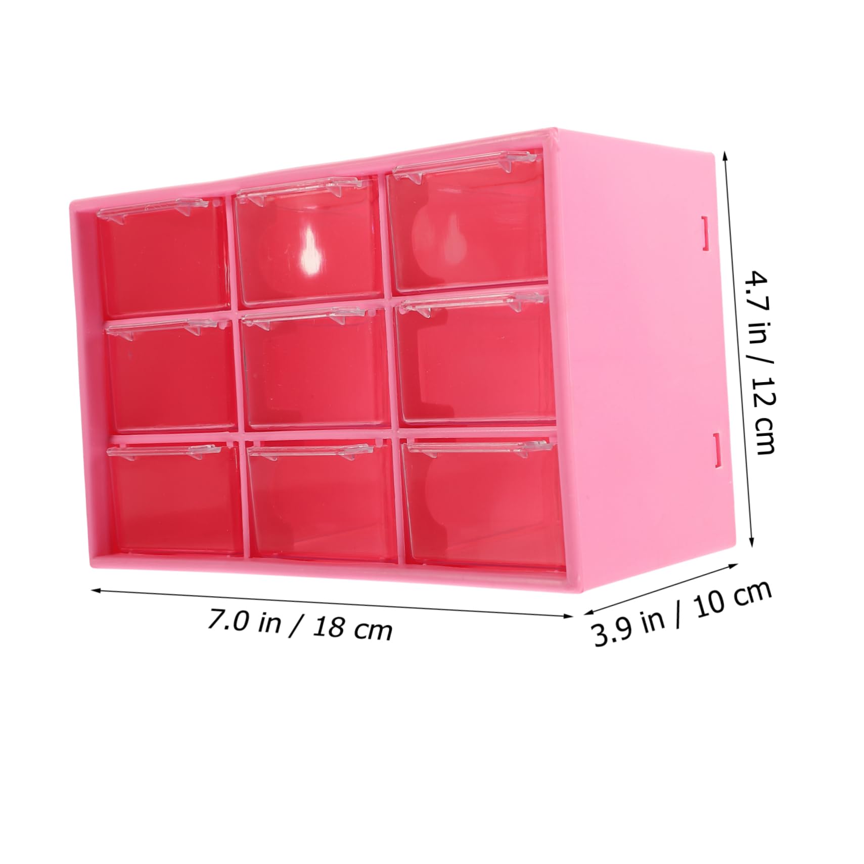 HOMSFOU 4pezzi Cassettiera Di Plastica Trasparente Per Organizzare Piccoli Oggetti Come Orecchini Perline Bottoni e Altro Per Scrivania Spazio Di Archiviazione