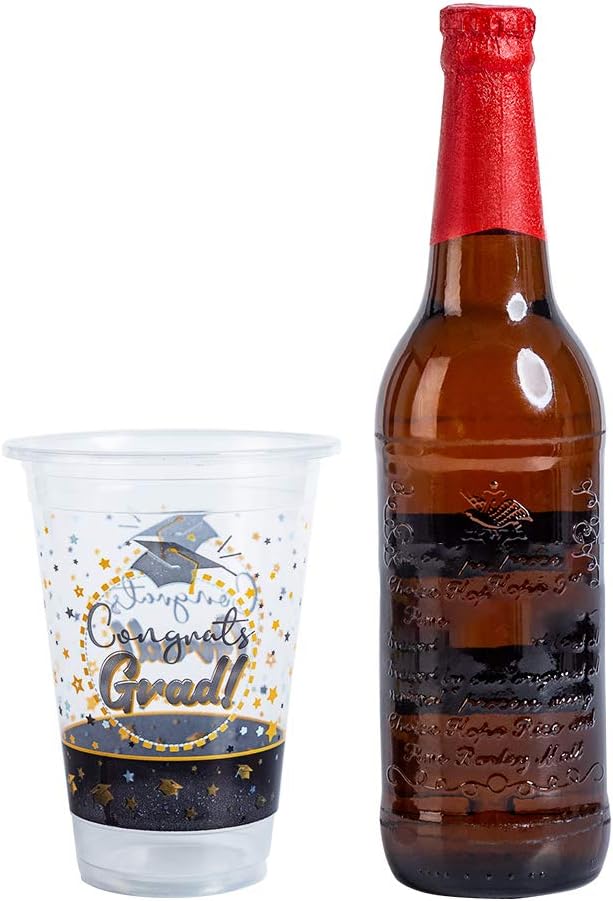 JOYIN 72 Pcs Graduation Cups Plastic 2023 Congrats Grad Plastic Cups for Graduation School Party Supplies Party Favor