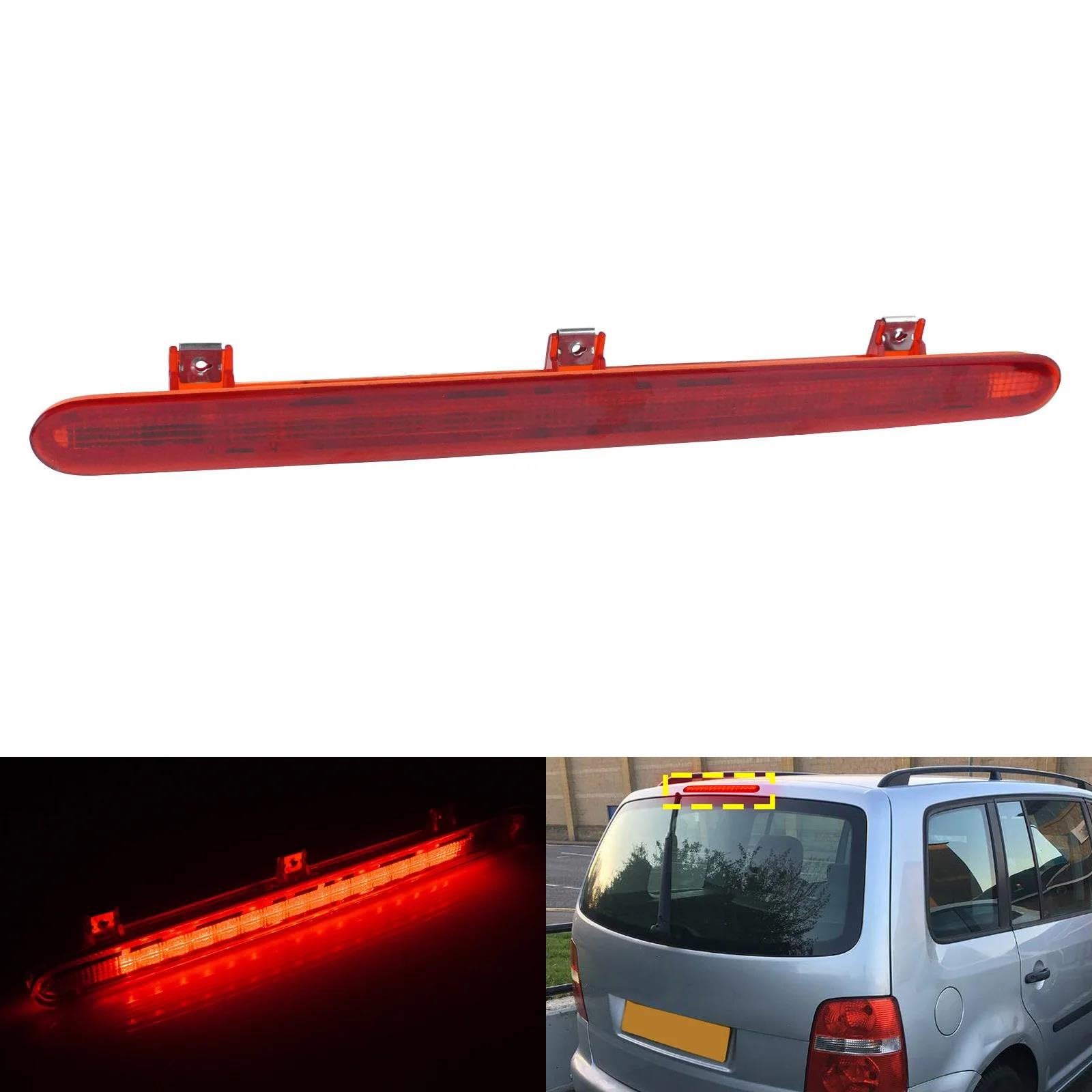 Luce Stop Auto Per VW Per Touran 1T 2003 2004 2005 2006 2007 2008 2009 2010 Terza Luce Di Stop Posteriore A LED Livello Alto Con Lente Rossa Terzo Stop