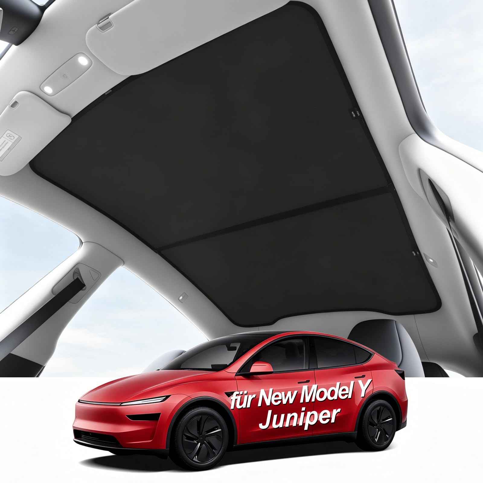 Dach-Sonnenschutz für Tesla Model Y Juniper 2025-2026, Wärmedämmung Hitzeschutz UV-Schutz, reflektierendes Material