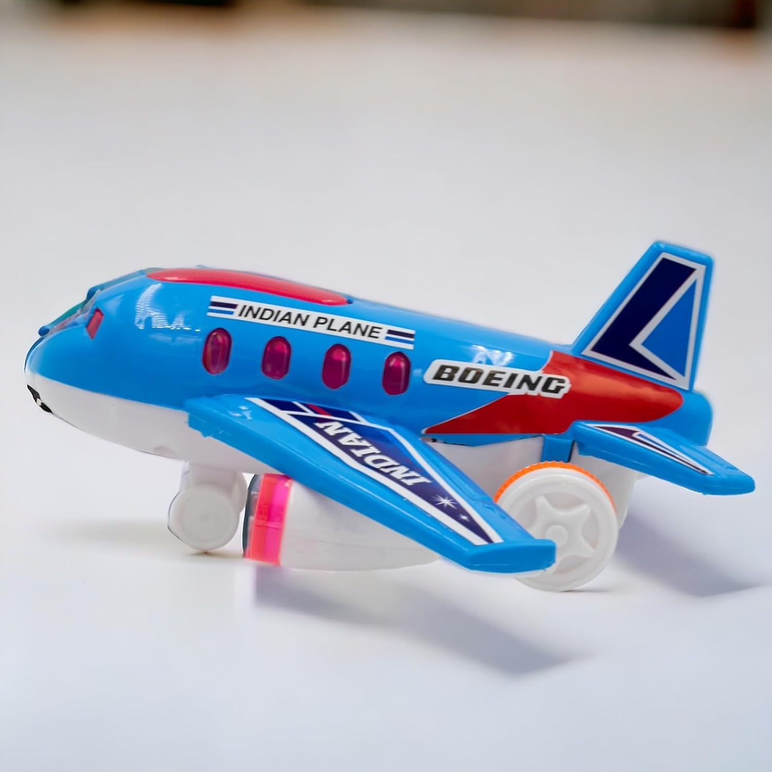 Kiddie castle Friction Powered Indian Airliner Plane for Toddlers | Friction Toys for Kids | Toy Plane for Boys | Toys for Boys | Vehicle Toys for Boys (Random Color)