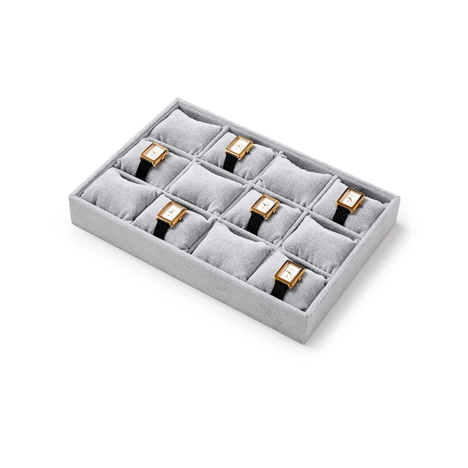 YGMNQAL Velvet Jewelry Tray Velvet Jewelry Tray Ring Earring Display Stand Jewelry Organizer Stackable Necklaces Bracelet Bangle Watch Display Tray
