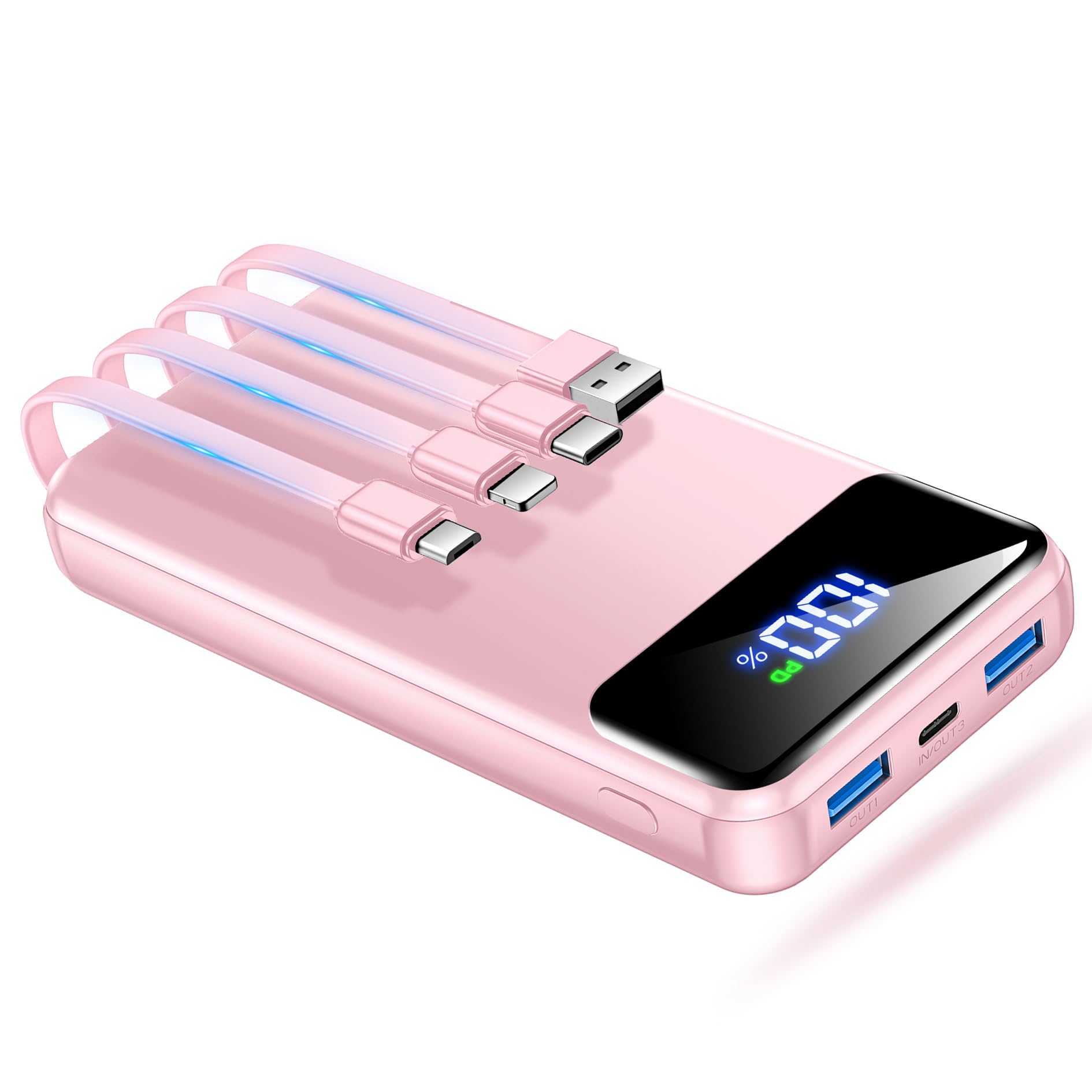 Portable Charger Power Bank 50000mAh Battery Pack 22 5W Fast Charging PowerBank with Built in Cables Portable Phone
