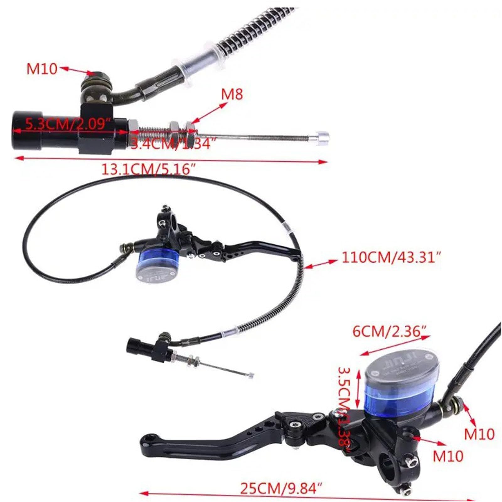 Accuracy Hydraulische Kupplungen Set mit verbesserter Haltbarkeit & Ermüdungsreduzierung Motorradkupplungssysteme für Motorräder