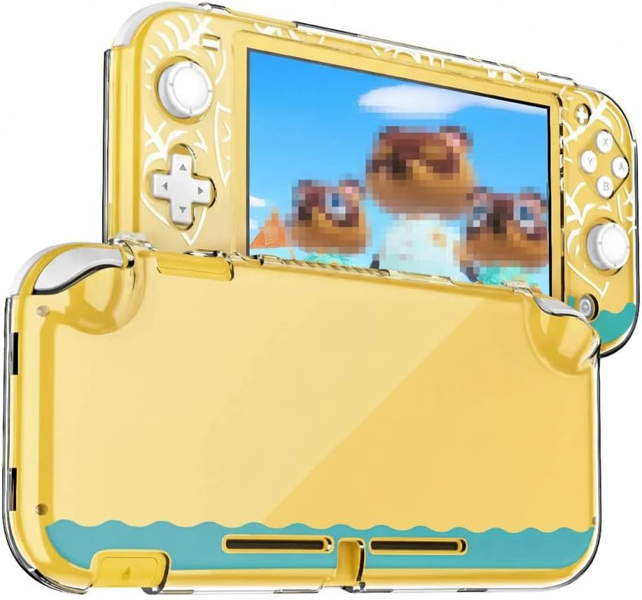 Compatible with Nintendo Switch Lite Case,Rigid PC Transparent Split Shock Resistant Hard Case with Scratch Resistant Design Suitable for Animal Crossing Design