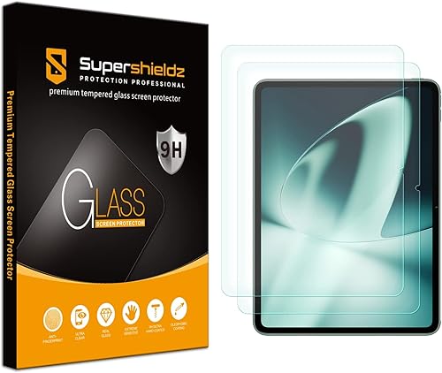 Supershieldz Protector de pantalla diseñado para OnePlus Pad (11.61 pulgadas), 0.013 in, (vidrio templado), antiarañazos, sin burbujas