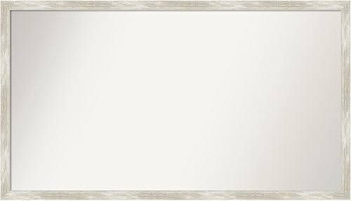 Amanti Art Custom Mirror, Crackled Metallic Narrow Bathroom Mirror, Wall Mirror or Bathroom Vanity Mirror Over Sink (24 x 42 in.) Non-Beveled