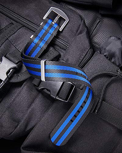 Image of BINLUN Nylon Watch Band Thick G10 Premium Ballistic Nylon Multicolor Replacement Watch Straps with Silver /Black Stainless Steel Buckle for Men Women 18mm 20mm 22mm 24mm