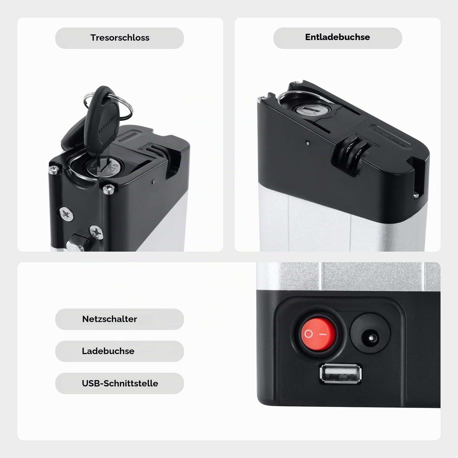 E-Bike Batterie 36V 9.6Ah In-Frame Akku für Zundapp Z101 F.LLI Schiano