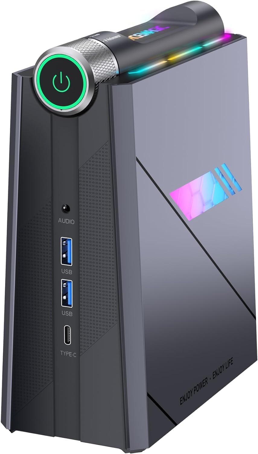 ACEMAGIC AD08 Mini PC Core i9-11900H 16GB DDR4 512GB SSD 3 Modos | (4,9 GHz, 24 MB Caché), 【Wi-Fi 6 / BT 5.2 / Doble Ventilador】,USB3.0,USB-C,Triple-4K-Display,Windows 11,Linux(Ubuntu),
