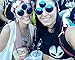Trippy Lights Third Eye Sunglasses Reflective Mirrored Dark Blue Lens