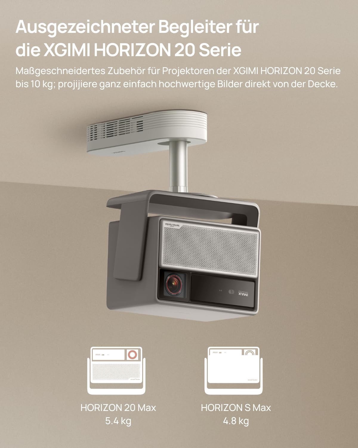 XGIMI-Deckenhalterung (2026) mit verstecktem Stauraum für Horizon 20 Serie