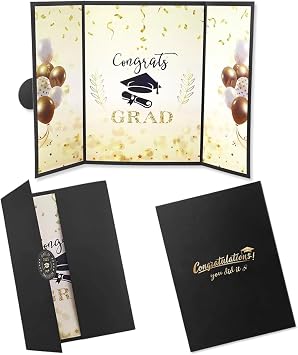 Graduation Guest Book 2025 Black Gold Graduation Decorations Class of 2025 Congratulations Graduates Alternative Signature Guest Book Gifts