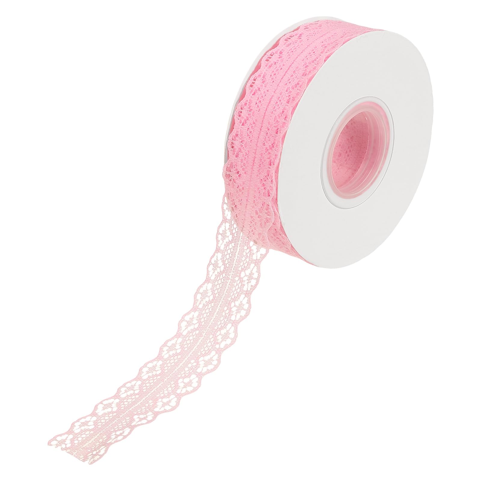 Cinta de encaje rosa decorativa de 15 yardas para envolver regalos y detalles únicos