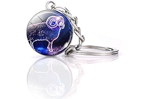 Luminous Zodiac Constellation Crystal Ball Keychain
