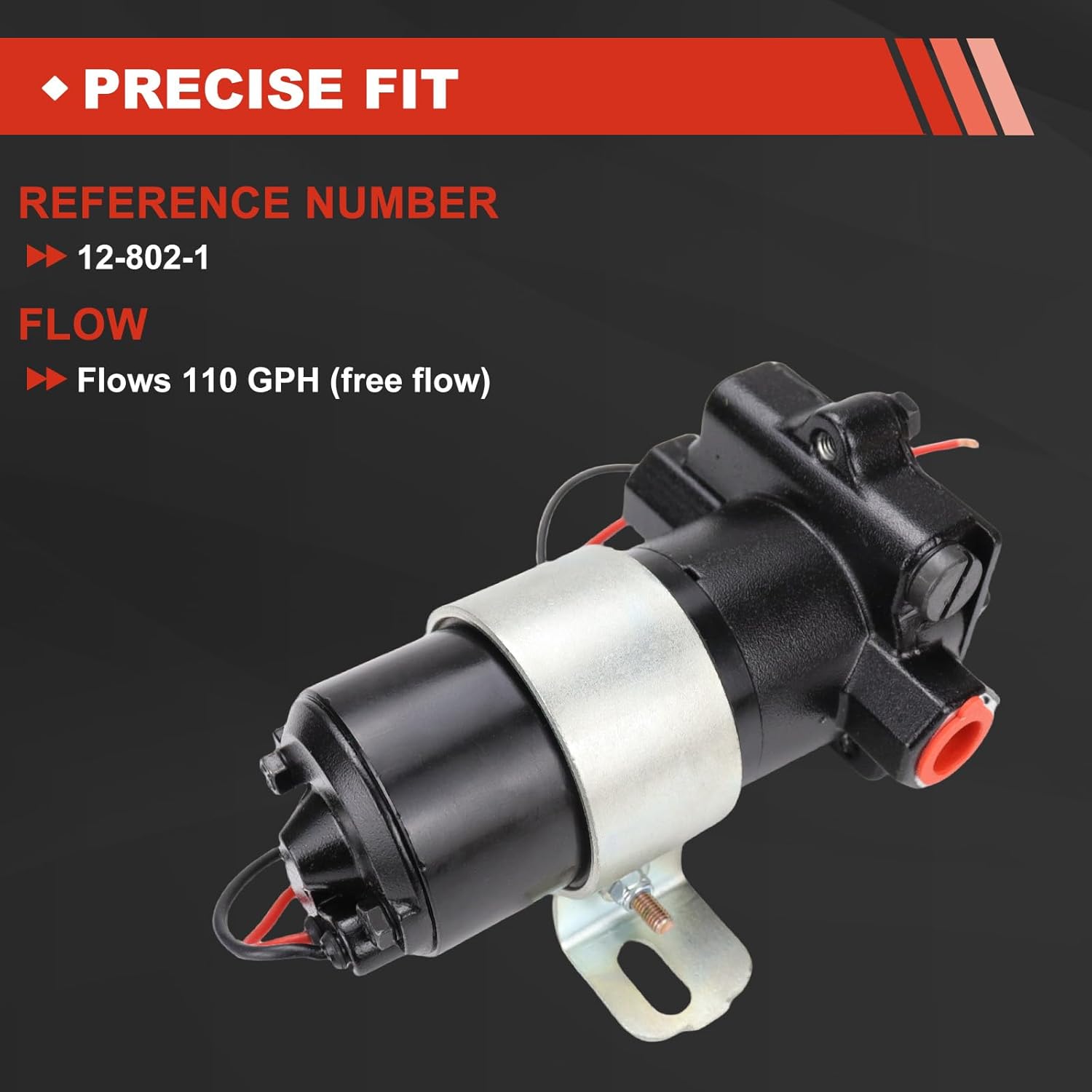 110 GPH Electric Fuel Pump 14 PSI Replaces 12-802-1, Exceptional Fuel Flow and Reliability