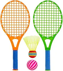 Jogo de Peteca com Raquetes tipo Badminton