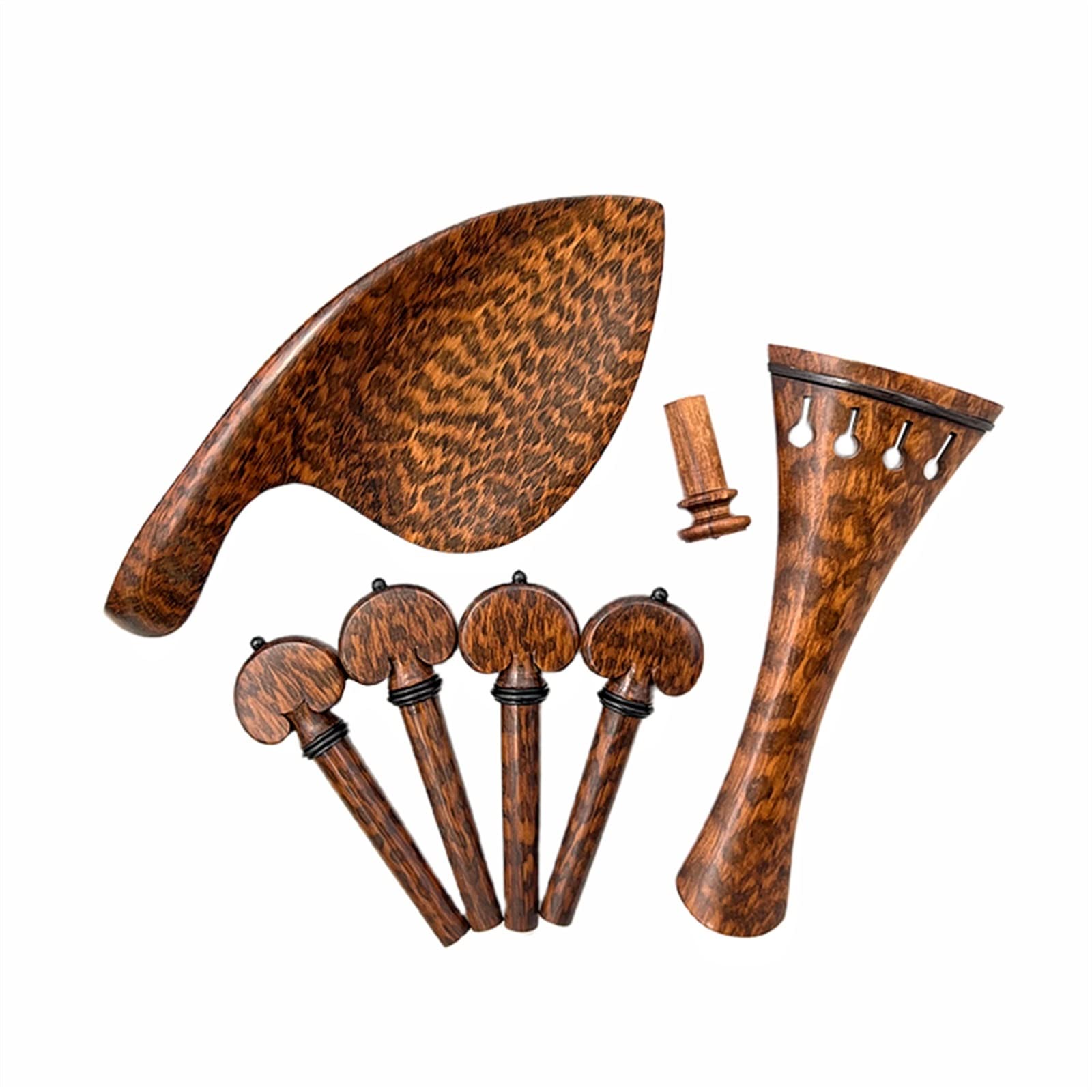 Skrzypiec Akcesoria 4/4 Skrzypce Zestaw Części Akcesoriów Z Naturalnego Drewna Wężowego Tailpiece Kołki Stroikowe Kołki Podbródka/uchwyt Podbródka (Color : 01)