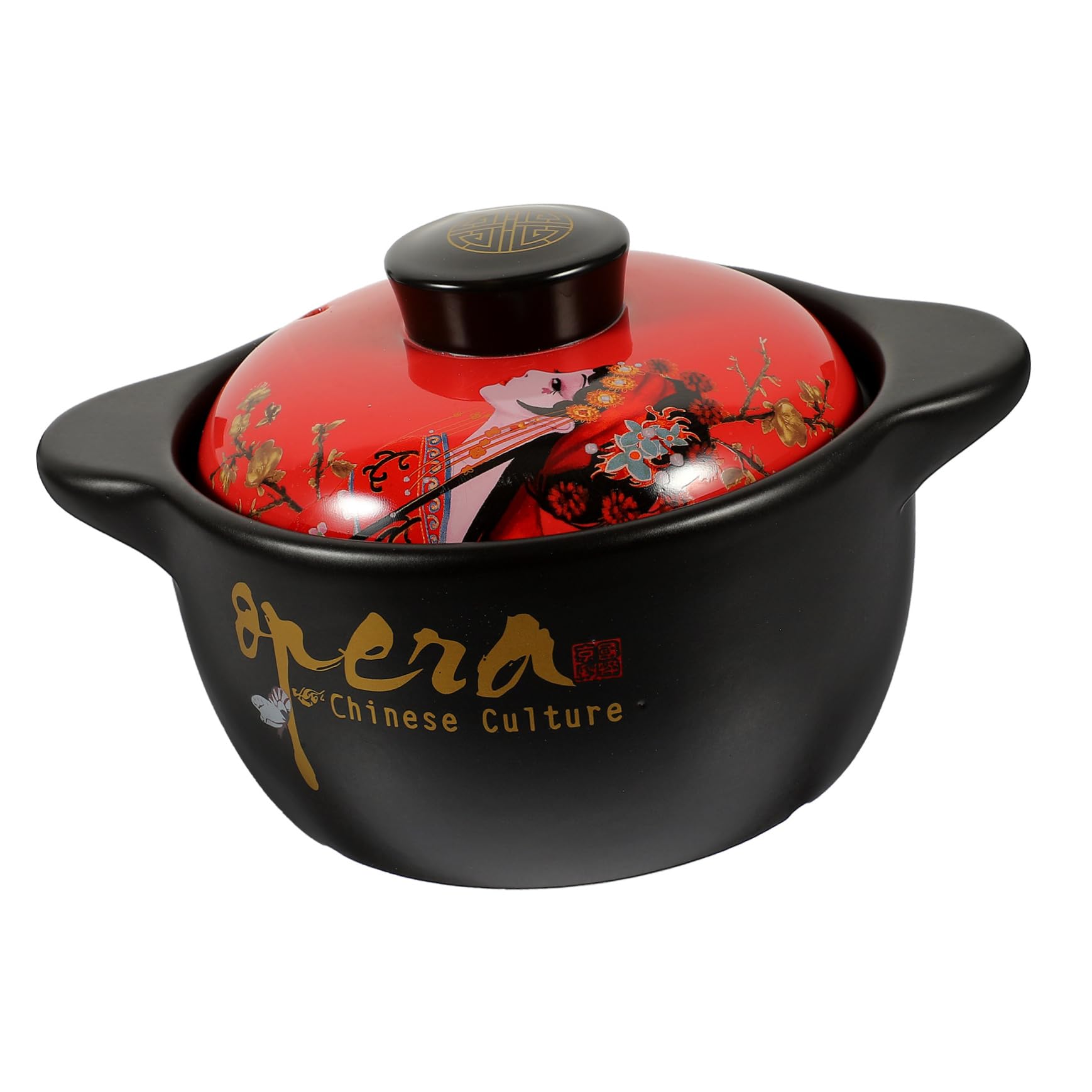 UPKOCH Ceramic Casserole Steam Pot Chicken Pot Pie Ceramic Pot Ceramic Stew Pot Ceramic Bowl with Lid Crock Clay Casserole Dish with Lid Cooking Pot Multifunction Ceramics Household Stove