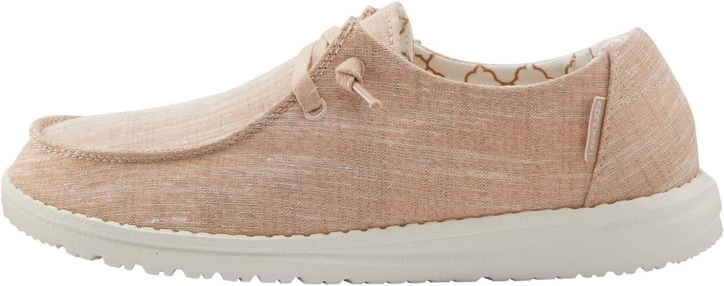 Women's Wendy Sparkling Rose Gold Size 6 | Women’s Shoes | Women’s Lace Up Loafers | Comfortable & Light-Weight