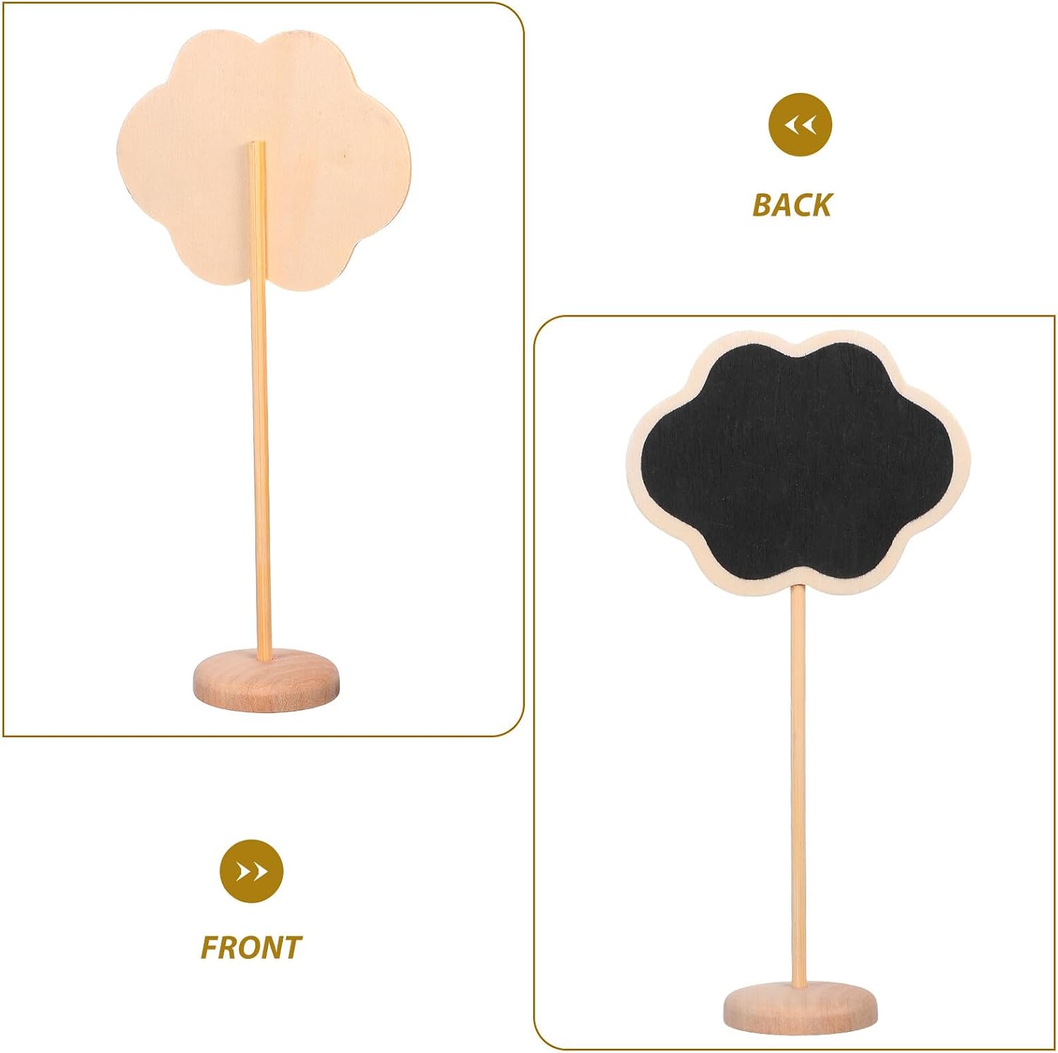 20pcs Mini Chalkboard Signs Wooden Memo Boards Cloud Shape