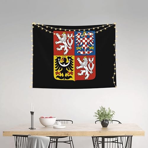 Miniatura 3 de POOEDSO Escudo de la República Checa Tapiz de 29 x 37 pulgadas para colgar en la pared para el hogar, sala de estar, dormitorio, decoración de
