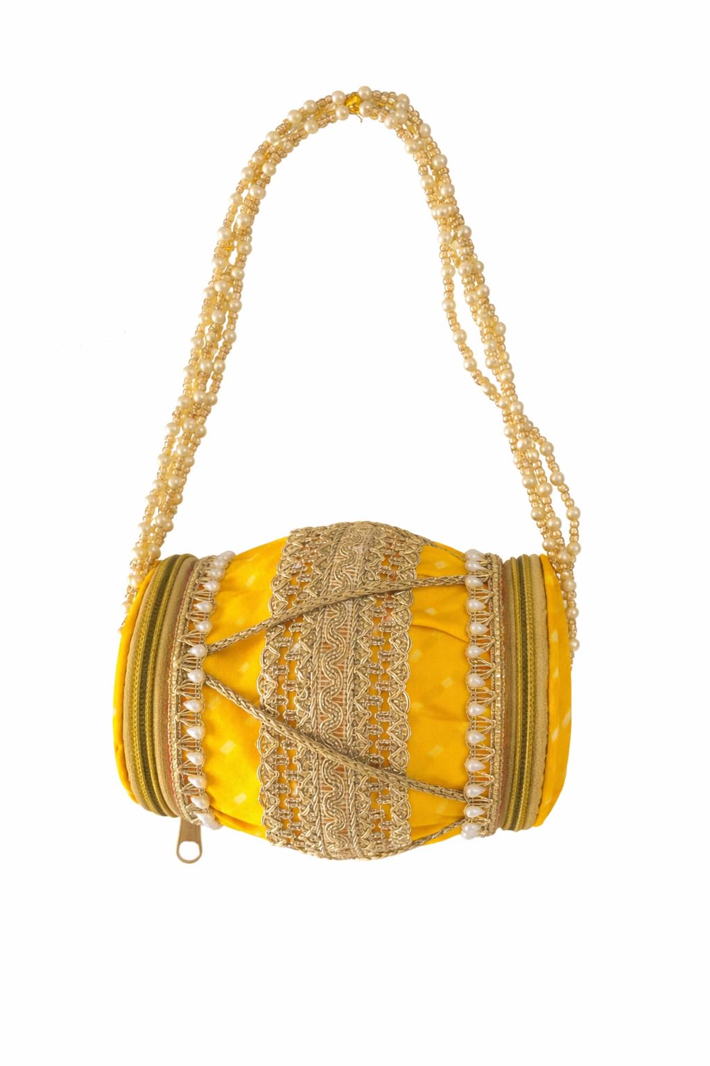 Dholak Designer Potli Bags for Wedding Favours, Double Side Opening, Bridesmaid Giveaways, Haldi Mehendi Ceremony-image-13